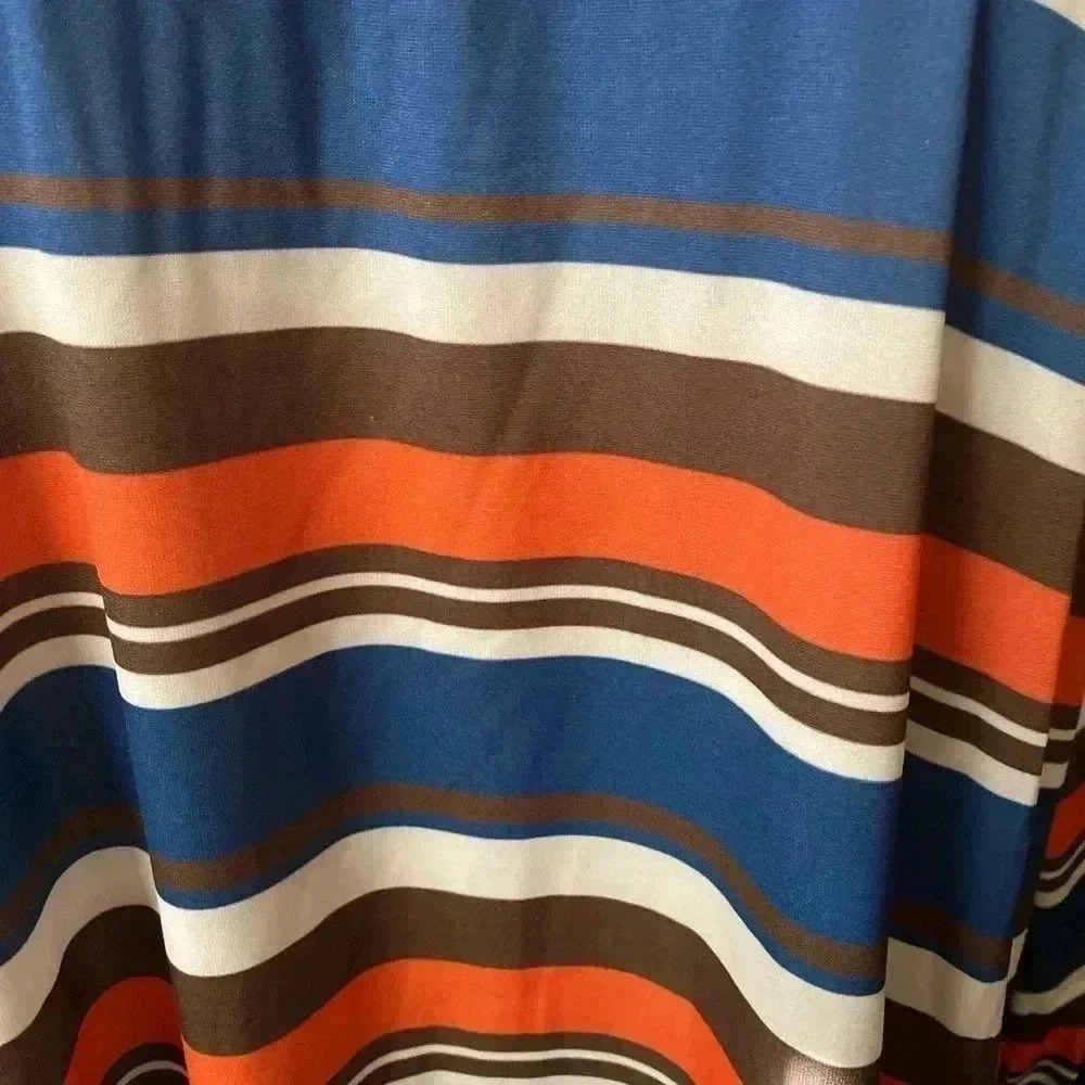 Lily Plus-Size Stripe V-Neck Botton Accent Long Sleevetunic 2x — image 5 of 8
